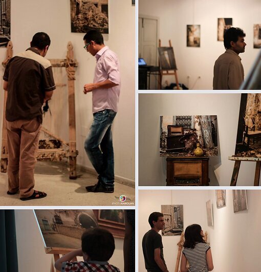 Visitors at the Stones and Memories opening